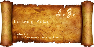 Lemberg Zita névjegykártya